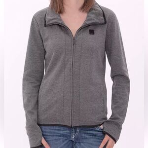 Bench Urbanwear Women’s Active Zip Front Jacket Fleece Lined Gray Size Large